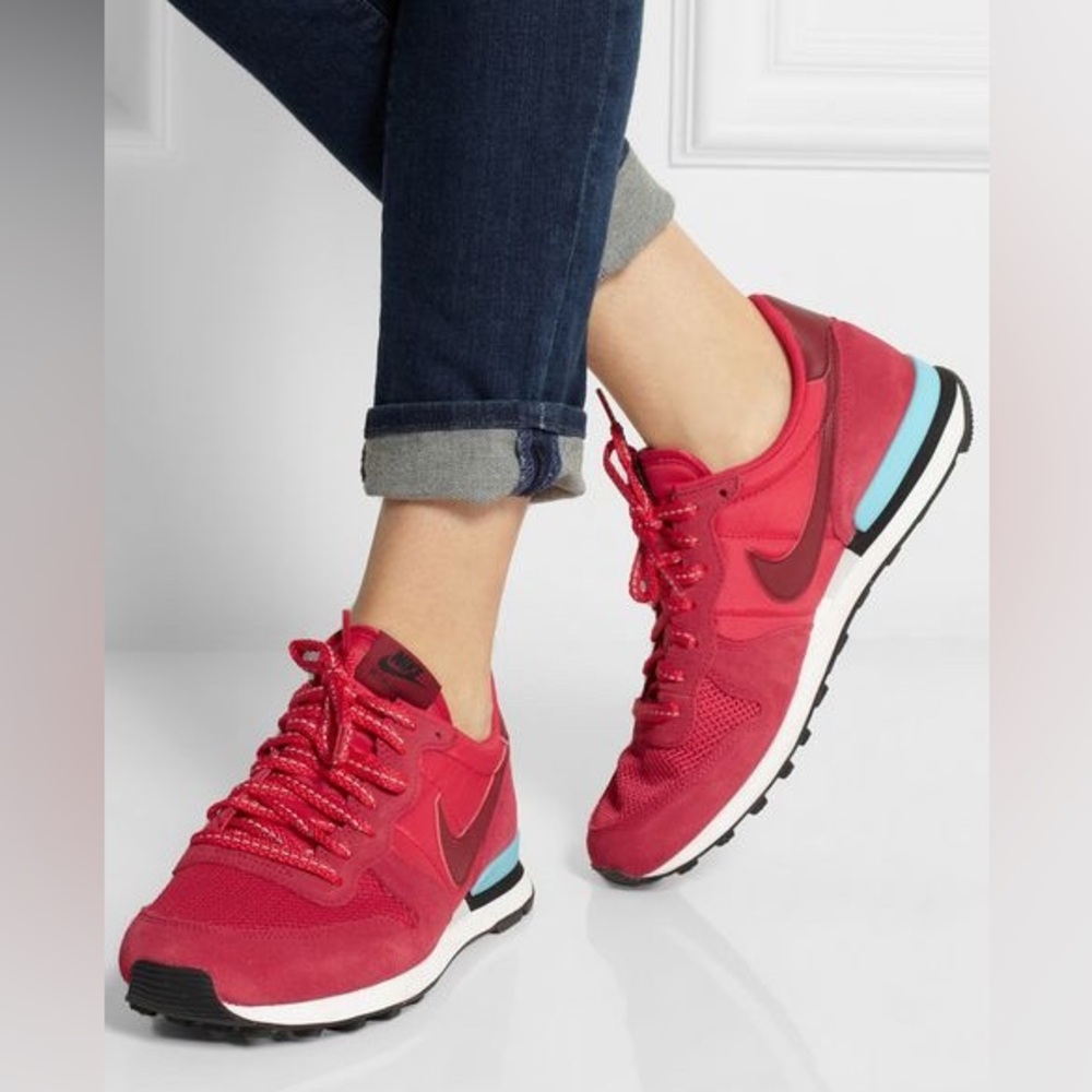 Red NIKE Internationalist Sneakers